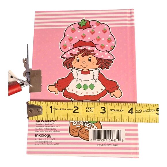 STRAWBERRY SHORTCAKE Stationary Lot Journal w/Lock, Pom Pen, Sticker Decal NWT - Picture 5 of 6